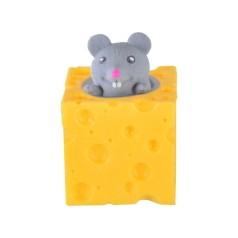 Дитяча іграшка сквіш Pop Up "Мишка у сирі" SQ-23(Grey) сірий