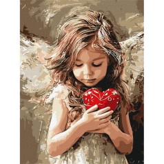 Картина за номерами "Ангел любові" ©art_selena_ua KHO8706, 30х40 см