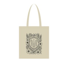 Екосумка для покупок "Герб України" Сумка-шоппер 190CCT-1, 38 x 42 см (190г/м2)