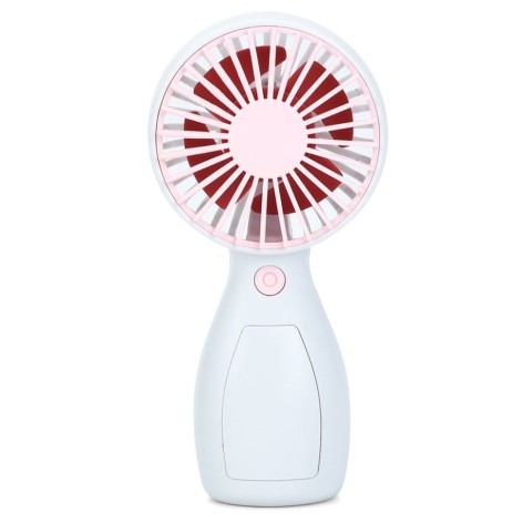 Портативний ручний вентилятор MK 5663-1(Pink) 13 см, акумулятор, USB зарядне