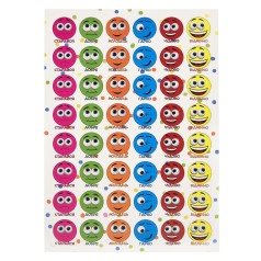Оцінююча наклейка Смайли KT23082502, 1 лист, 48 наклейок
