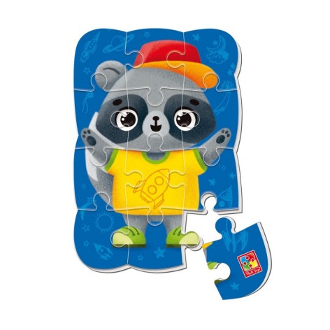 Детский магнитный пазл "Енот" VT3205-91, 12 элементов