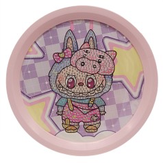 Дитячий набір алмазна мозаїка "Лабубу" YK-6532-9(Pink)