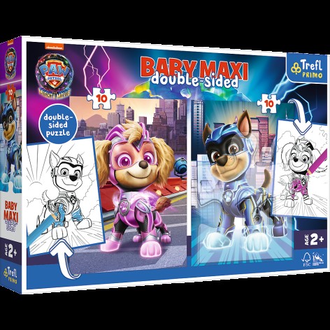 *Пазли + розмальовка - (10 + 10 елм.BABY MAXI) - Скай та Маршал 