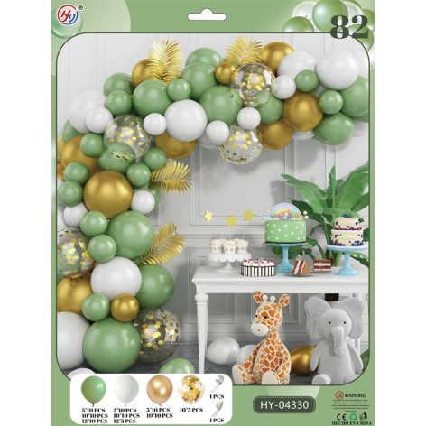 Набір повітряних куль для створення фотозони-арки HY-04330, 82 штуки