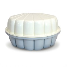 Дитяча пісочниця-басейн "Мушля" 01236/09 біло-сірий, з кришкою