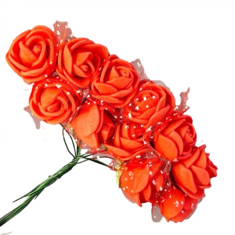 Декоративні троянди для творчості KV-724 пучок 12 штук