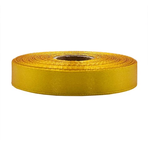 Атласна стрічка для рукоділля АБ-607, 1,2см x 23 м, Золотий