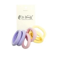 Набір резинок для волосся 0108-426, 6 штук в комплекті, пастельні