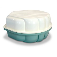 Дитяча пісочниця-басейн "Мушля" 01236/08 кремово-м'ятний, з кришкою