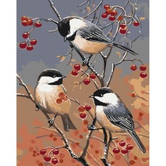 Картина за номерами "Синички повернулись" BS52193, 40х50 см