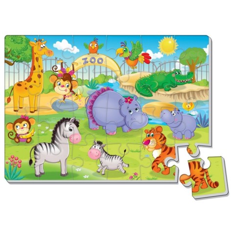 Детский мягкий пазл "Зоопарк" VT1102-17, 24 элемента