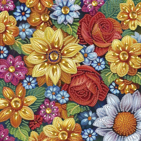 Алмазна мозаїка "Квіткова колекція" Brushme BH029 неповна викладка 25х25 см