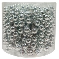 Декоративне намисто на ялинку 8070-8-5м(Gold) 8 мм, 5 метрів Срібний