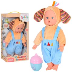 Дитяча лялька-пупс M 4717 I UA 38 см, пляшечка-брязкальце