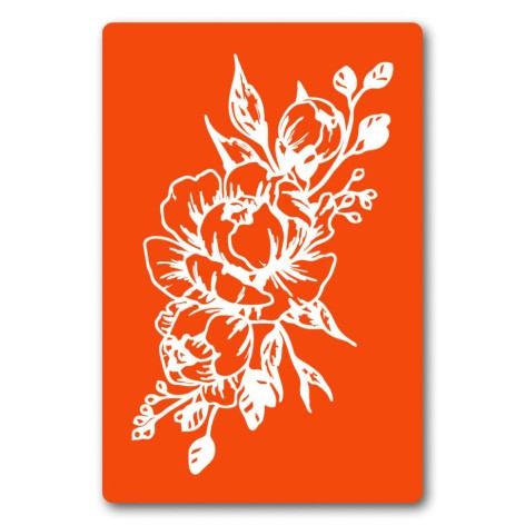 Трафарет для біо-тату Квіти fx101-24*34см, розмір 24х34 см