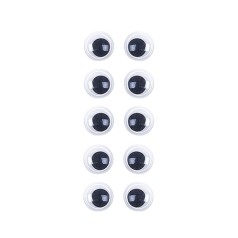 Пластикові очі для іграшок PE-008, 8 мм, 10 штук в упаковці