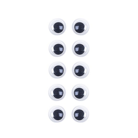 Пластикові очі для іграшок PE-008, 8 мм, 10 штук в упаковці