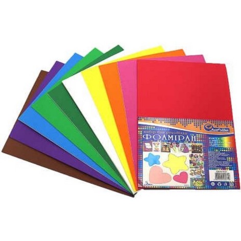 Фоаміран для творчості А4 15A4-MIX1, 1,5 мм, 10 аркушів