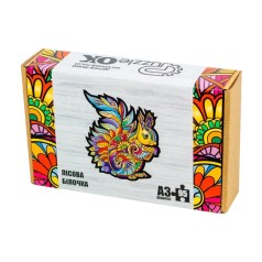 Фігурний дерев'яний пазл "Лісова білочка" PuzA3-00728, 95 деталей