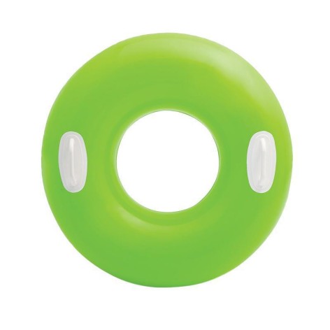 Детский надувной круг с ручками 59258 глянцевый Зелёный