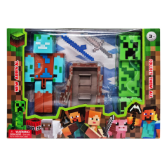 УЦЕНКА!!! Игровой набор фигурок Майнкрафт Крипер и Утопленник Bambi 48111-4-UC с аксессуарами