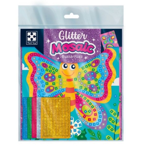 Набір для дитячої творчості зі блискучою мозаїкою Vladi Toys "Метелики" VT4511-15