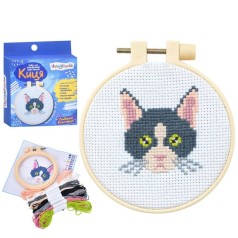 УЦІНКА! Набір для вишивання хрестиком "Кішка" Limo Toy M 5866 UA-UC 9,5 см