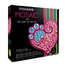 Набір для творчості скляна мозаїка "Лапа з серцем" MA2032, 2 рівень