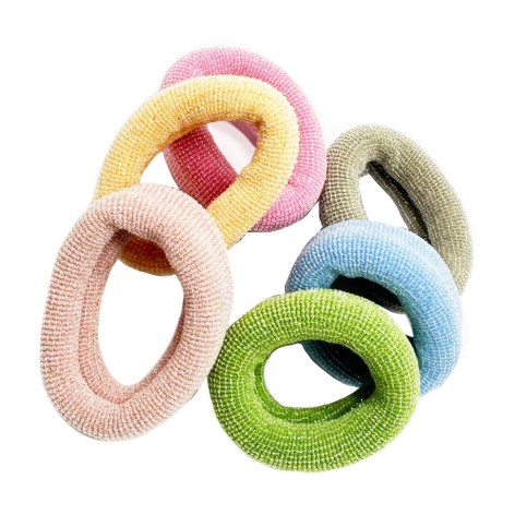 Набір резинок для волосся "Люрекс" 0307-973-1, 6 штук, різнокольорові