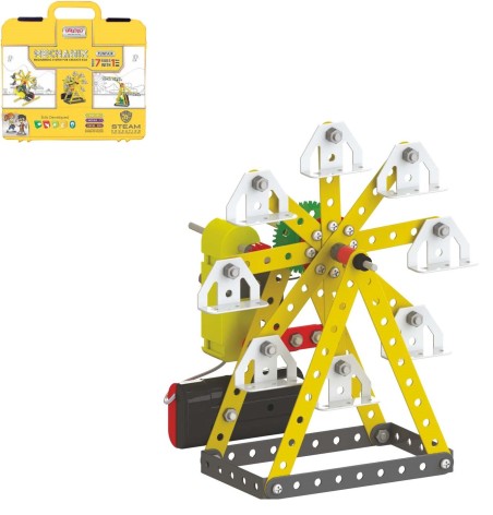 *Металевий конструктор з електромотором у пластиковому кейсі