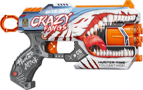 Іграшковий пістолет мех. з барабаном та м'як. набоями (12 шт.) (Божевільні Ікла)