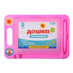 УЦЕНКА!!! Доска магнитная с ручкой-стикером PL-7009(Pink)-UC цветное поле