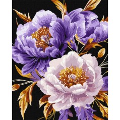 Картина за номерами "Пурпурний шик" Ідейка KHO3309 з фарбами металік extra 40х50 см