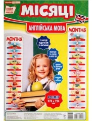 Дитячий зростомір Вивчаємо місяці 13104198 англ. мовою