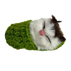 Дитячий антистрес "Котик спить у в'язаній тапочці" MM418(Green)  