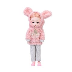 Дитяча іграшкова лялька F0322(Pink-1) шарнірна, розмір 29 см