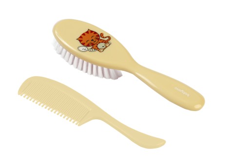 Щітка та гребінець для волосся - Супер м'яка щетина (Кремовий) 