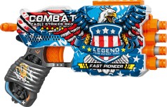 Іграшковий пістолет мех. чотириствольний з м'якими набоями (12 шт.) (Бойовий Орел)(23 х 14.5см)