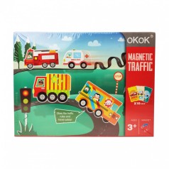 Деревянная игрушка Пазлы MD 2815 магнитные Транспорт
