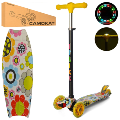 Самокат детский MAXI iTrike JR 3-055-L-WP6 трехколесный