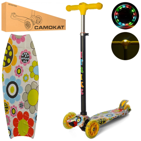 Самокат детский MAXI iTrike JR 3-055-L-WP6 трехколесный