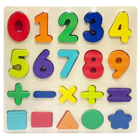 Детский деревянный пазл-вкладыш 3D Цифры C15009-2