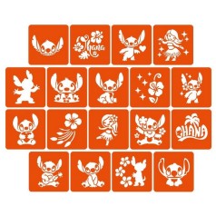 Набір трафаретів для біо-тату "Ліло і Стіч" lilo_stich_5x5_18_1