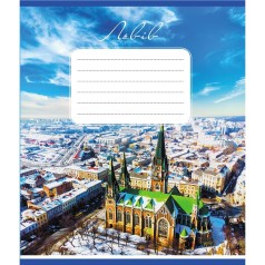 Зошит учнівський "Небо над містами України" 036-570045K-5 в клітинку, 36 аркушів