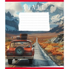 Зошит учнівський "Подорож на авто" 036-570083K-1 в клітинку, 36 аркушів