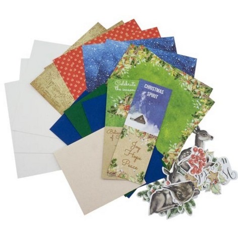 Набір для створення 3-х Різдвяних листівок "Awaiting Christmas" FDGCK-036