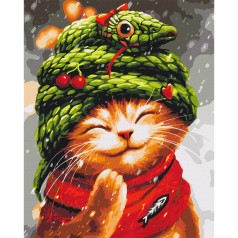 Картина за номерами "Новий рік зі змійкою" © Маріанна Пащук Brushme BS54254, 40х50 см