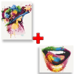 Набір картин за номерами 2 в 1 