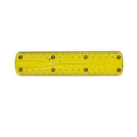 Линейка неломайка Bambi 0015, 15 см Желтый